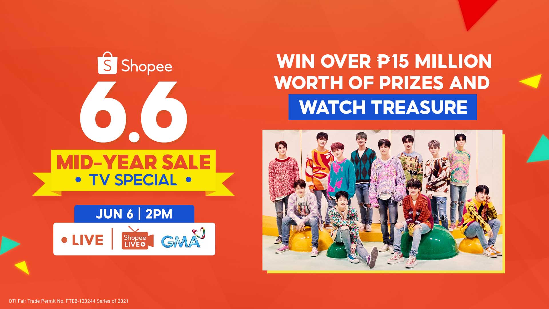 Win Over PHP15 Million Worth of Prizes and Catch Rising K-Pop Act Treasure at Shopee’s 6.6-7.7 Mid-Year Sale TV Special