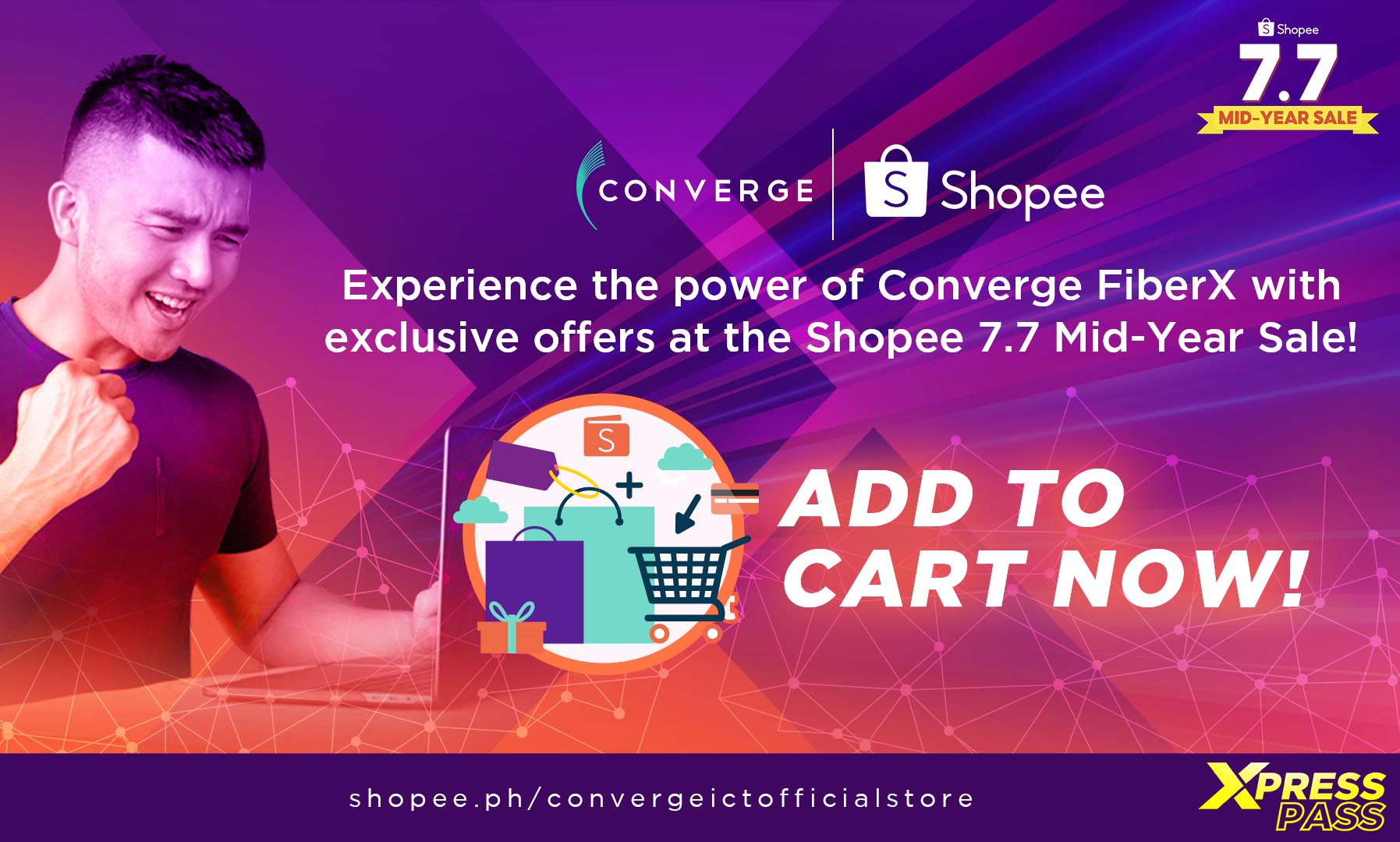 Experience the power of Converge FiberX with exclusive offers at the Shopee 7.7 Mid-Year Sale
