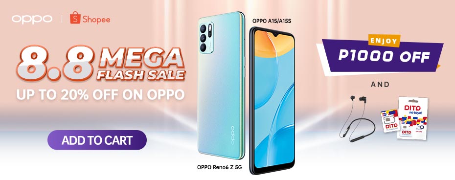 It’s raining deals and discounts this coming  8.8 for OPPO’s Shopee Super Brand Day Sale!