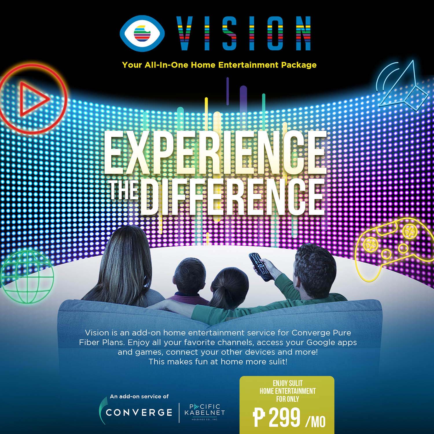 Converge launches all-in-one home entertainment service  with the VISION