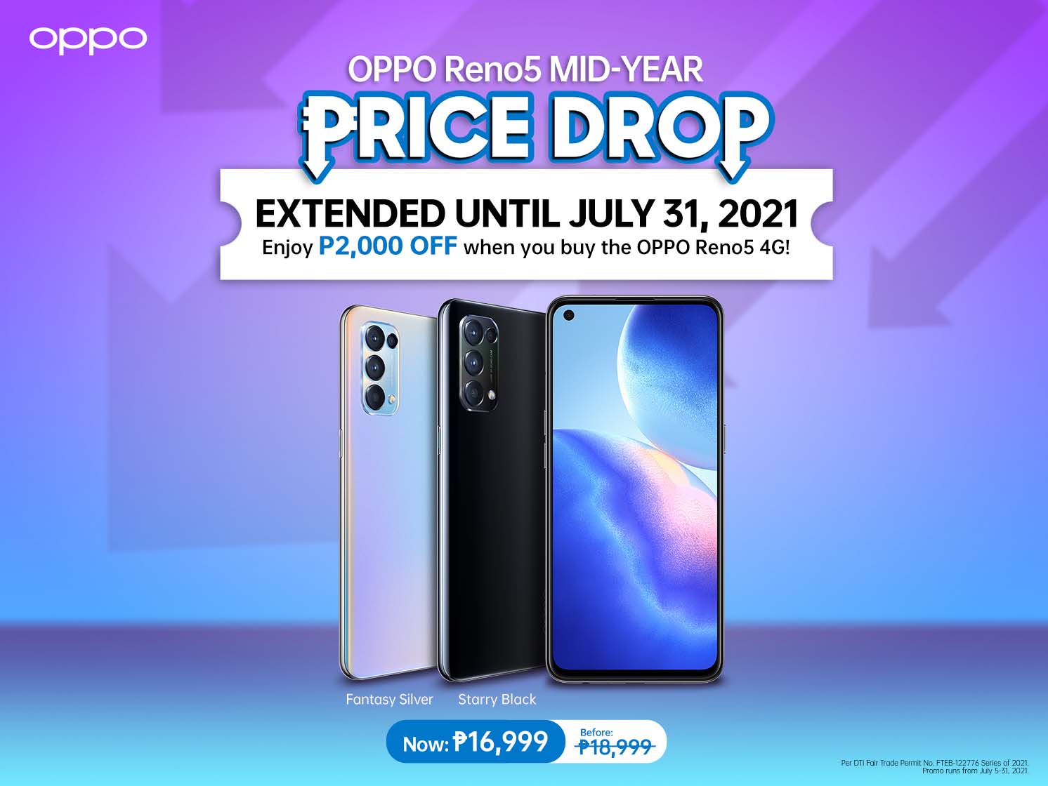 Score Up To PHP2,000 Off on OPPO Reno5 4G and A15s Price Drop until July 31