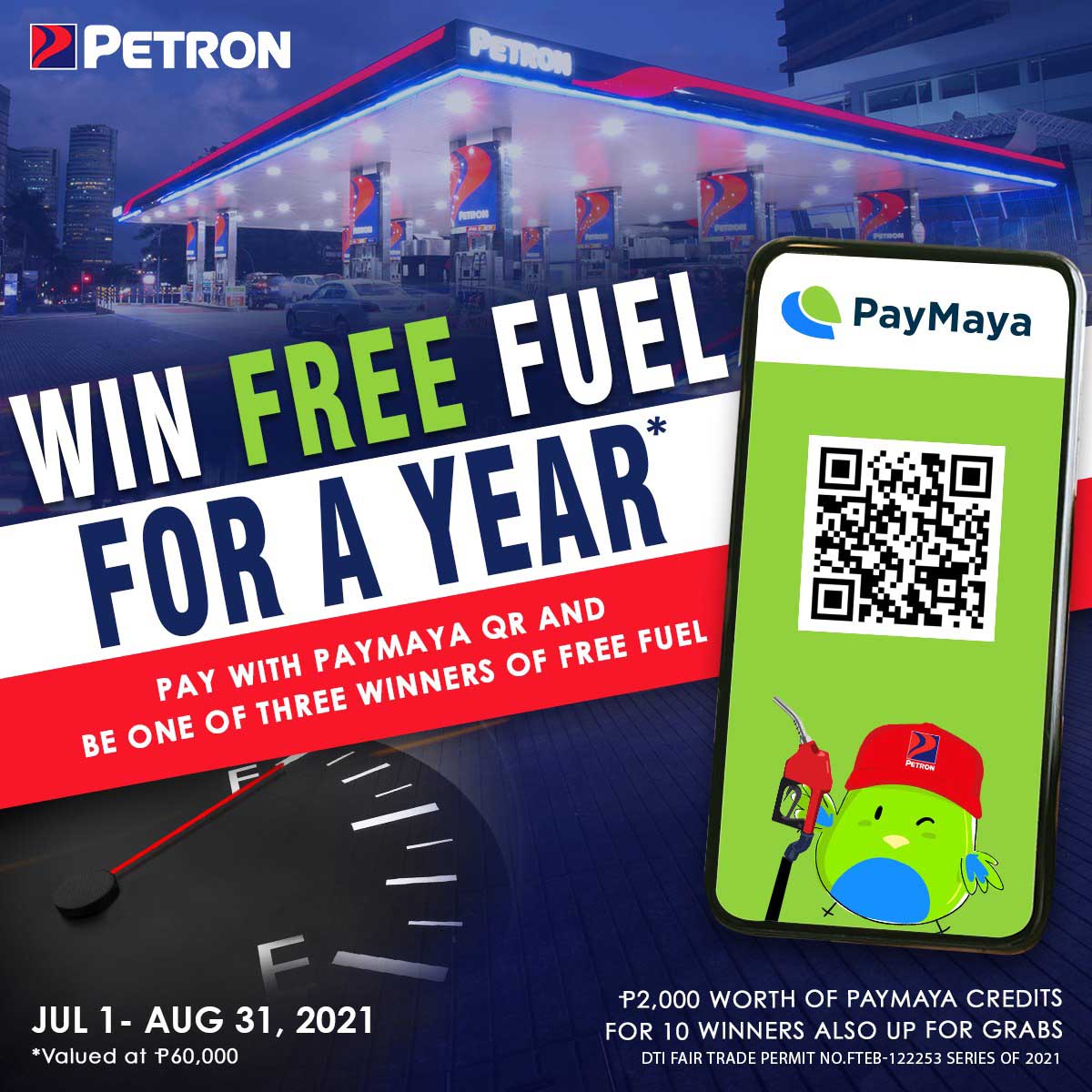 Petron, PayMaya promote cashless transactions with 1-year free fuel giveaway