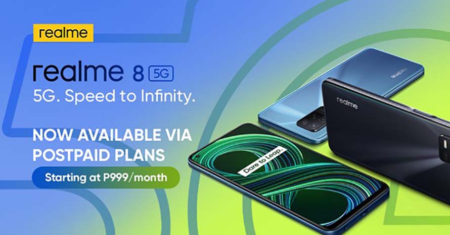 Best-selling realme 8 5G now available via postpaid plans starting P999 per month