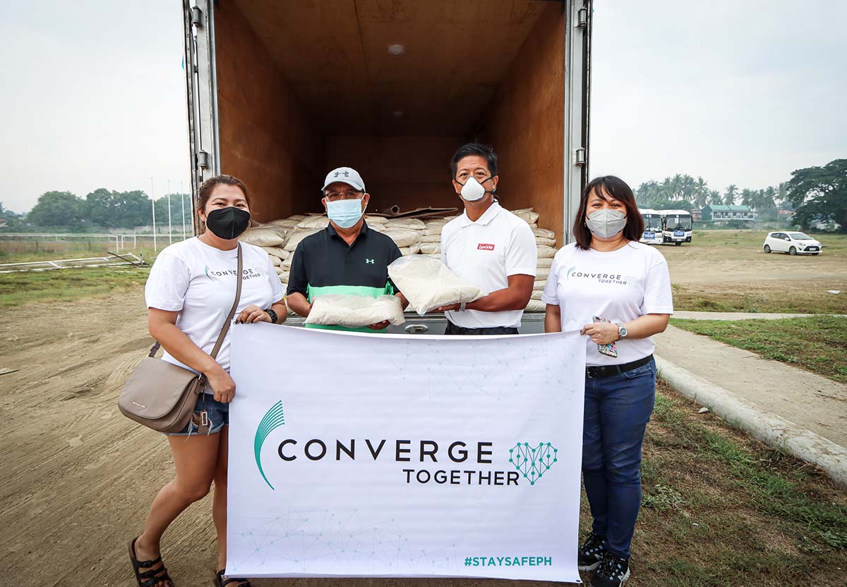 Converge provides food, connectivity to Taal evacuees
