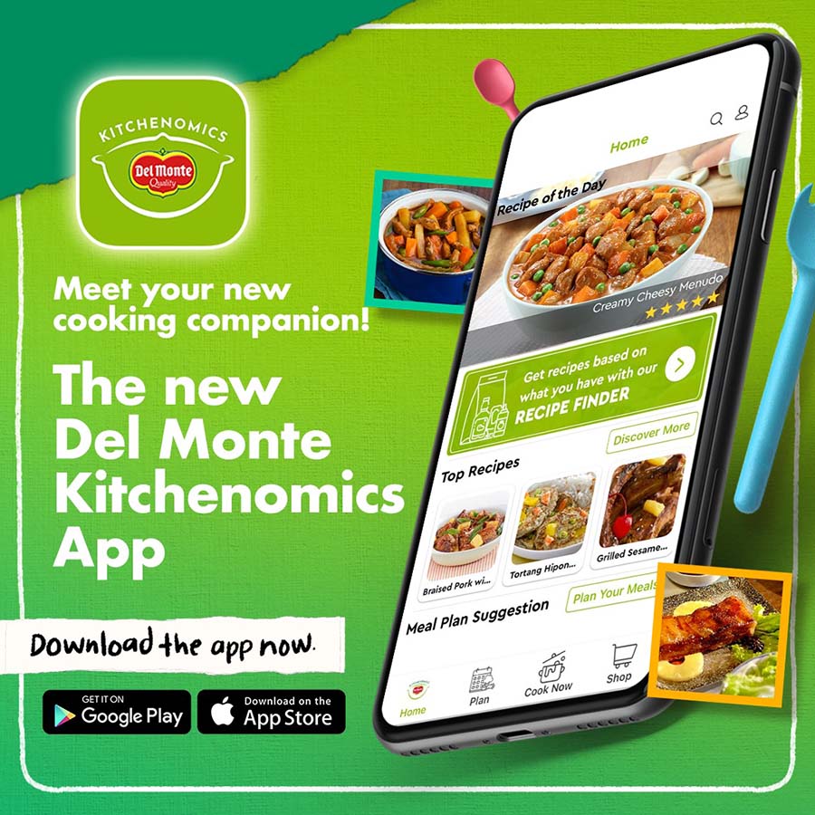 Del Monte Kitchenomics: recipes and cooking inspirations from the heart to the palm of your hands