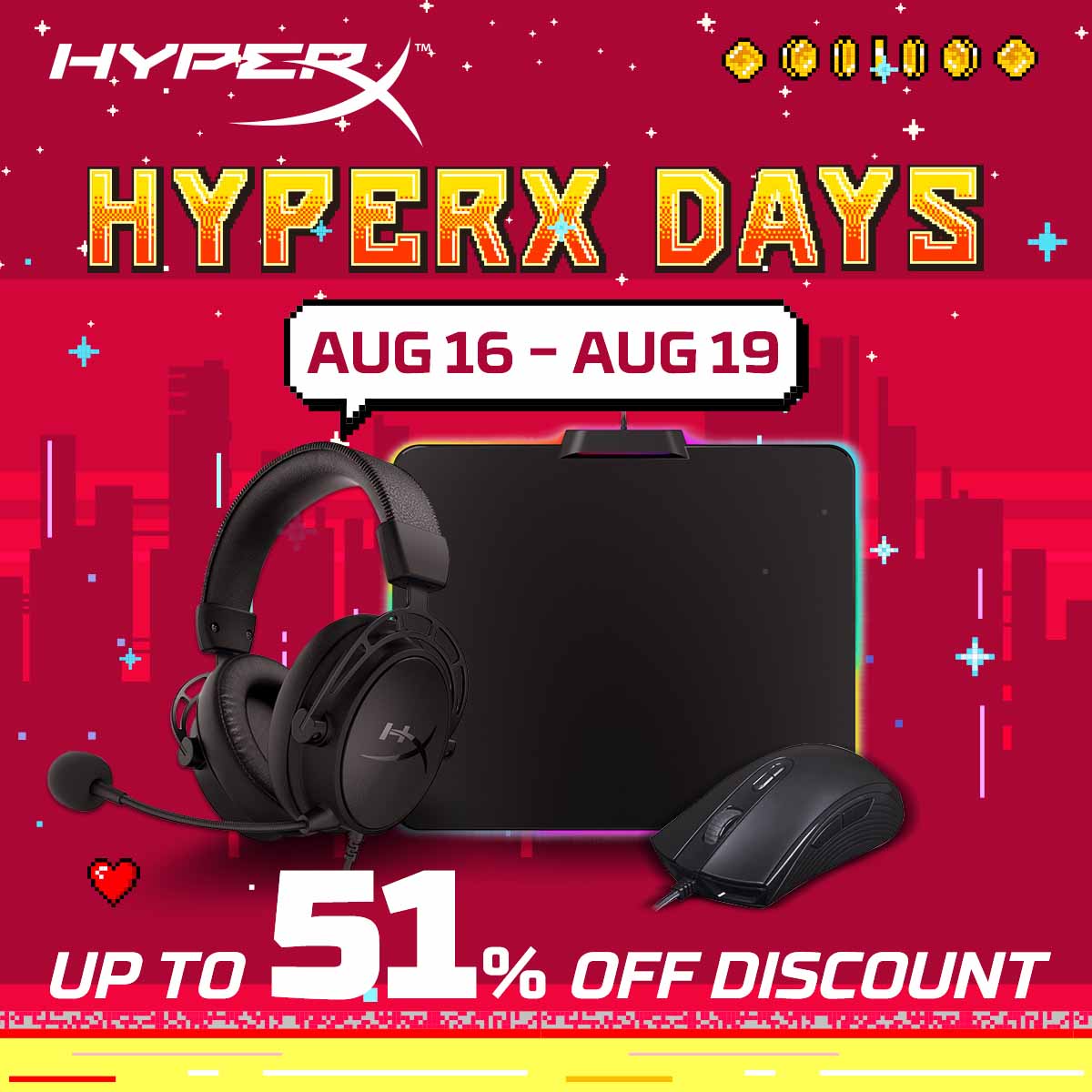 HyperX Days Promotion is Coming! Great Deals for Numerous Gaming Gear to Buy Now