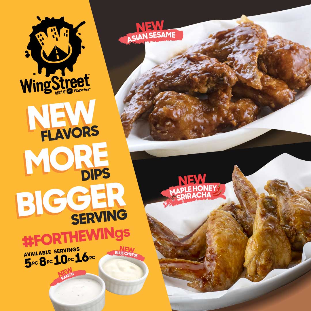 Put the ‘W’ in wings with new flavors and dips from WingStreet by Pizza