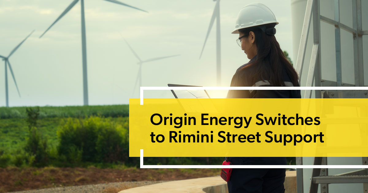 Origin Energy Switches to Rimini Street Support