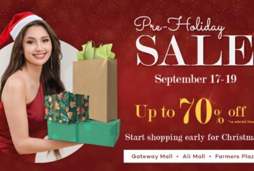Enjoy a pre-Christmas treat with Araneta City’s Pre-Holiday Sale