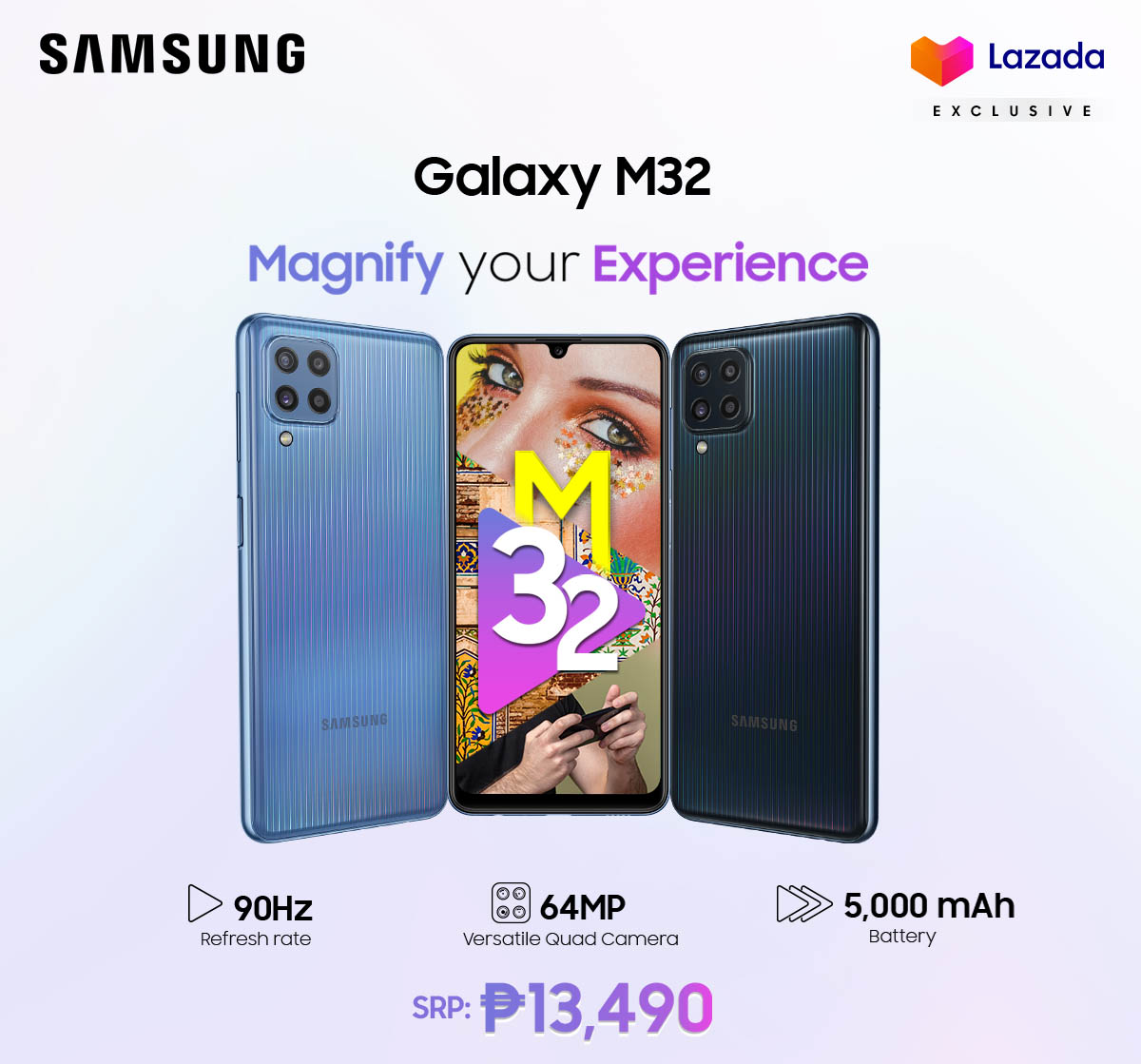 New SAMSUNG Galaxy M32 available on Lazada for only PHP 13,490