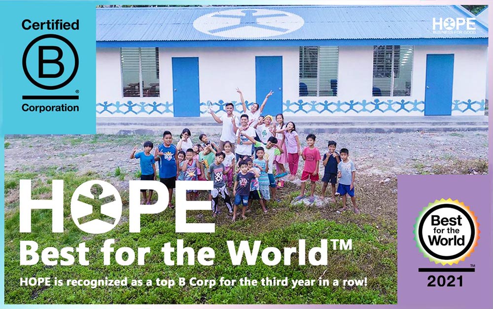 Filipino social enterprise recognized as a “Best For The World™” B Corp for performance excellence beyond just profit