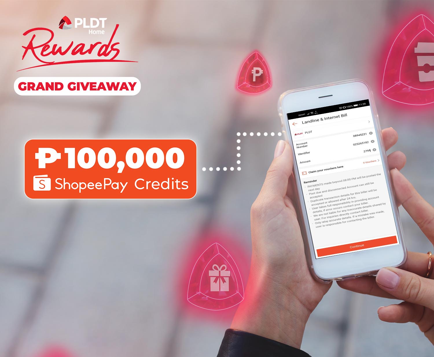 PHP1 million worth of ShopeePay credits and tons of prizes up for grabs on PLDT Home Rewards Grand Giveaway monthly draw!
