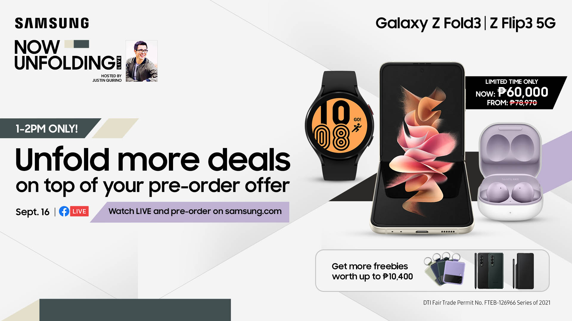 WATCH: #TeamGalaxy to unfold exclusive deals on top of the Galaxy Z Fold3 5G and Galaxy Z Flip3 5G pre-order offer!