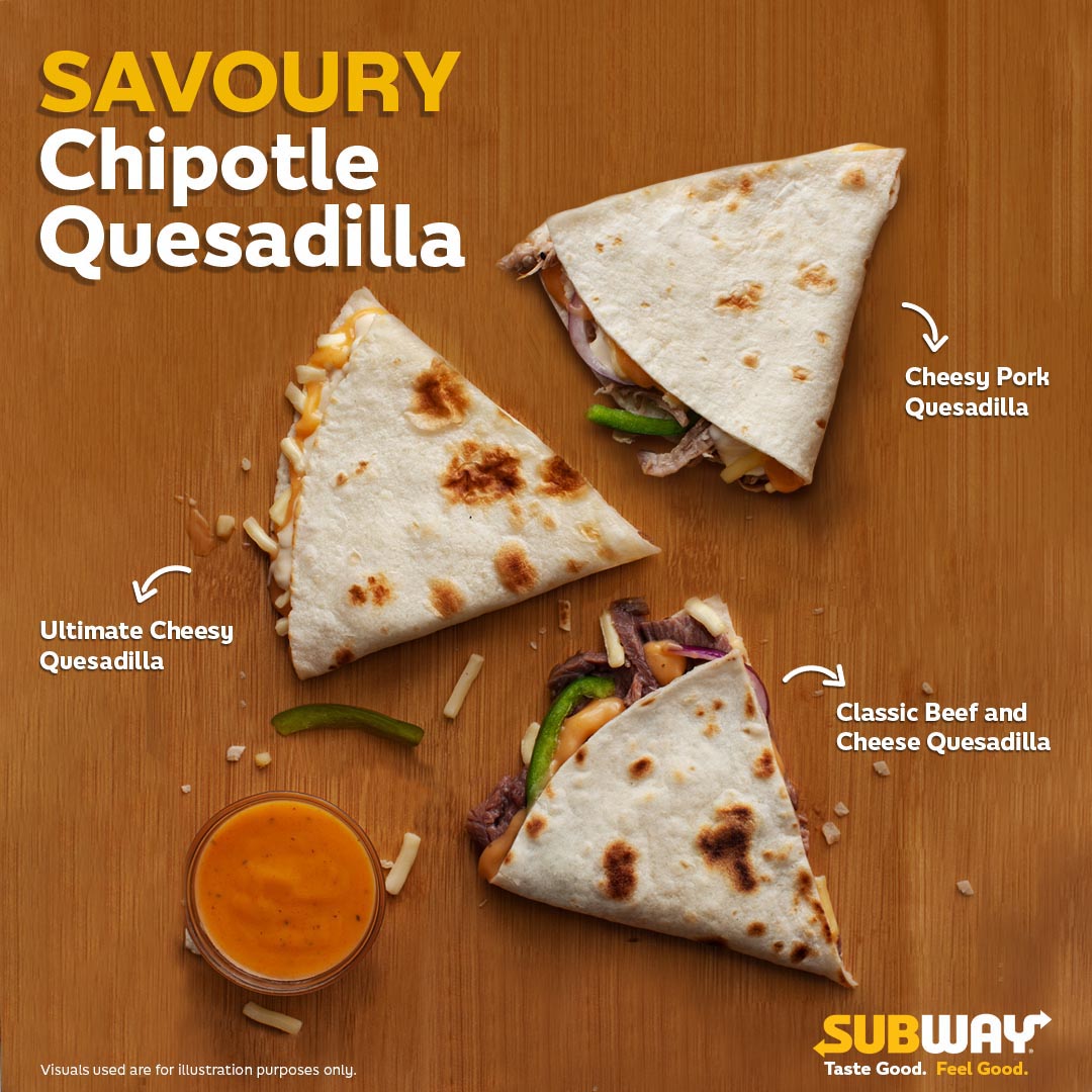 Subway NEW Savoury Chipotle Quesadillas now available
