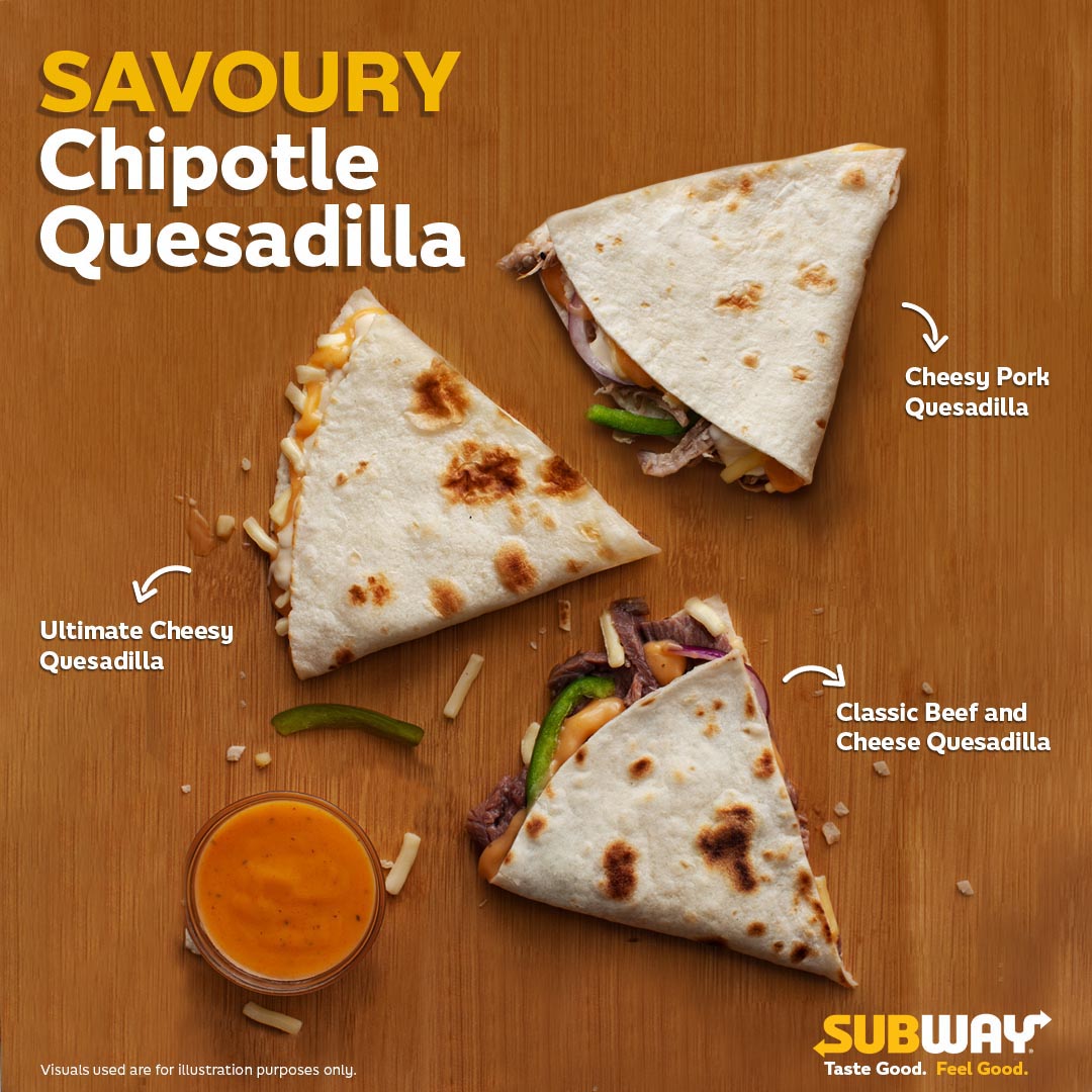Subway NEW Savoury Chipotle Quesadillas now available MegaBites