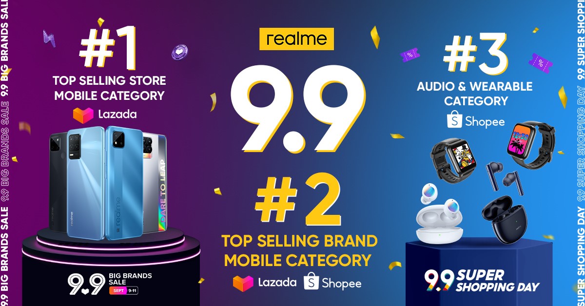 realme Philippines Official Store emerges as no. 1 top-selling mobile store during 9.9 Big Brands Sale