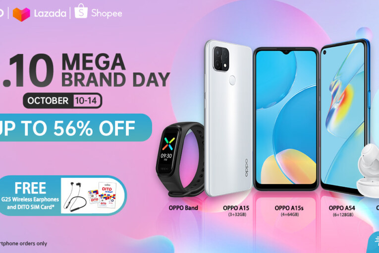 Enjoy Up to 56% off on your favorite OPPO Gadgets at the 10.10 Mega Sale on Shopee and Lazada!