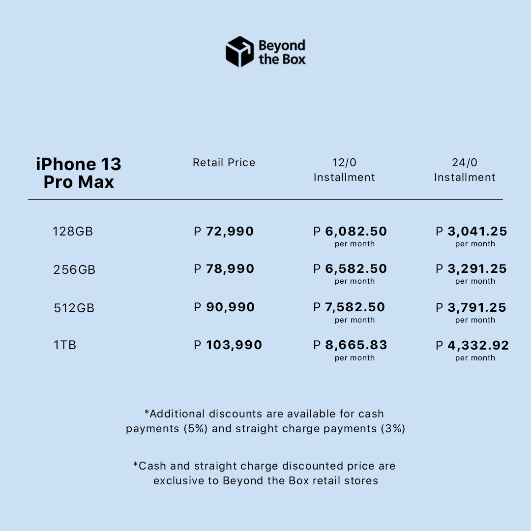 iphone 13 pro max price philippines 2023