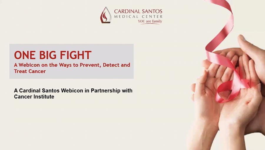 Cardinal Santos Medical Center covers cancer diagnosis, treatment and recovery in latest webicon