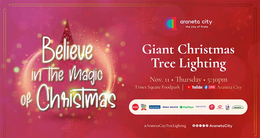 Araneta City continues its traditional giant Christmas tree lighting