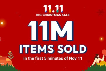 Shopee 11.11 Big Christmas Sale enjoys a record start, with 11 million items sold within the first 5 minutes of November 11