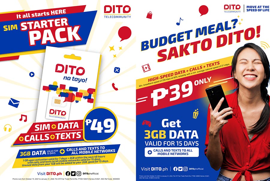 Highspeed data for less DITO launches DITO 39 and Starter Pack MegaBites