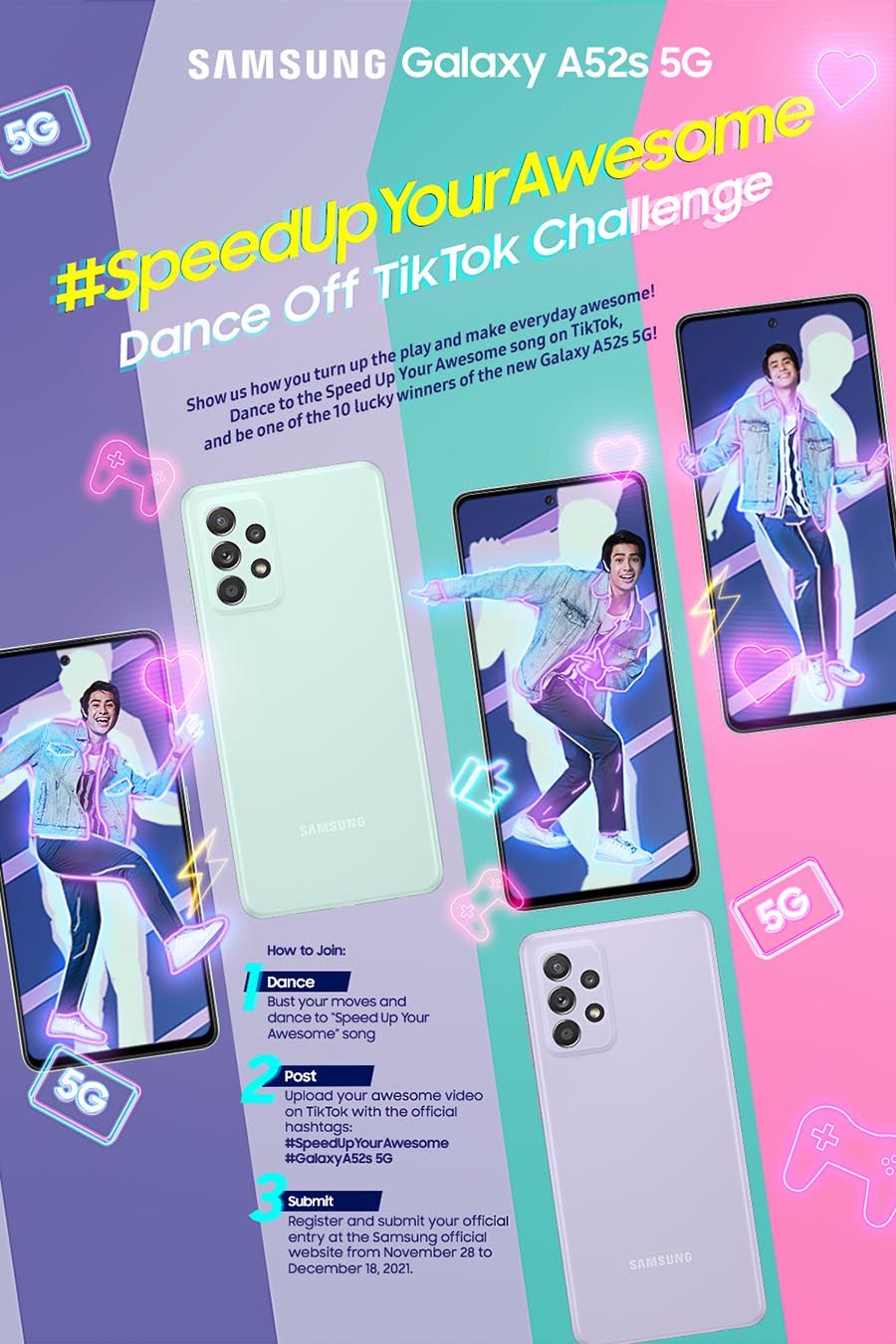 Show off your awesome moves with Donny Pangilinan at SAMSUNG’s #SpeedUpYourAwesome TikTok challenge