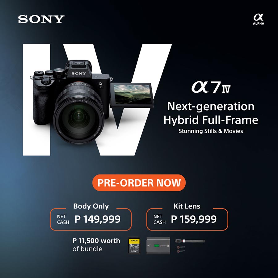 Sony Philippines announces pre-order availability of the newest Alpha 7 IV today