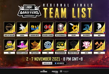 AOC Masters Tournament 2021 entered Regional Finals Stage