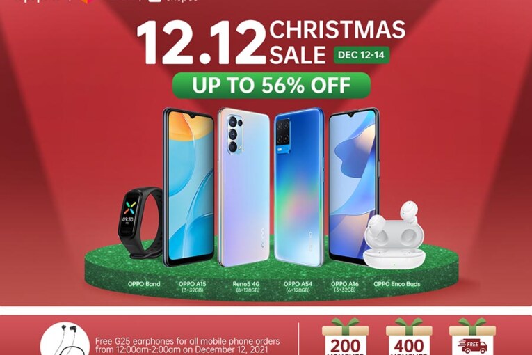 Score up to 56% off at the 12.12 OPPO Mega Brand Day Sale on Shopee and Lazada