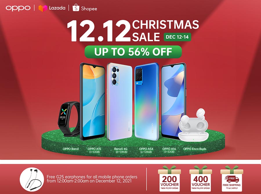 Score up to 56% off at the 12.12 OPPO Mega Brand Day Sale on Shopee and Lazada