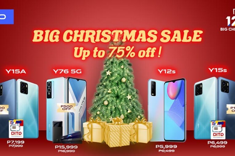 Complete your Christmas shopping with up to 75% off on devices at vivo’s Big Christmas Sale on Shopee