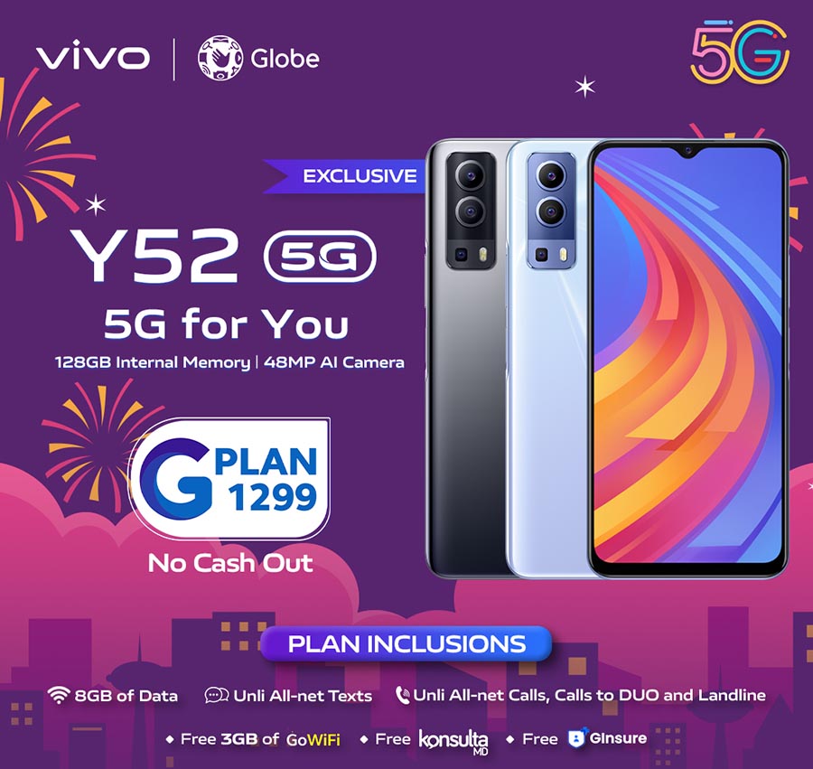 Enjoy a smoother 5G experience with the vivo Y52,  now available via Globe