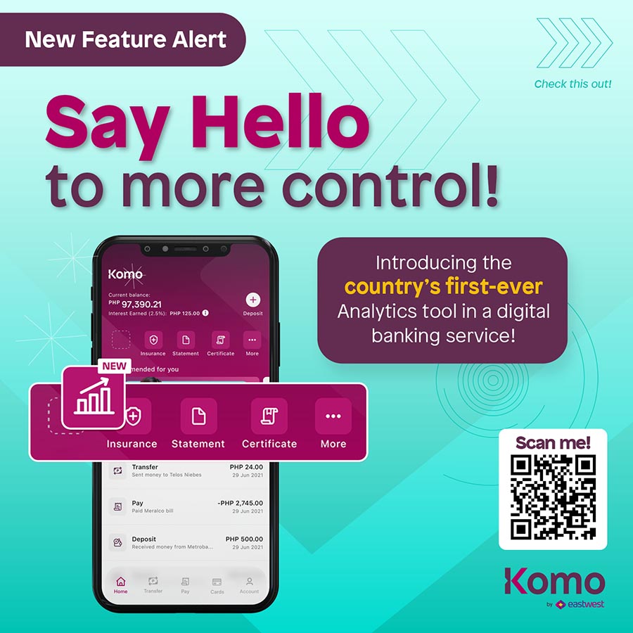 Reach Your Savings Goal with Komo’s Analytics Tool, The Country’s First Analytics Tool in A Digital Banking Service