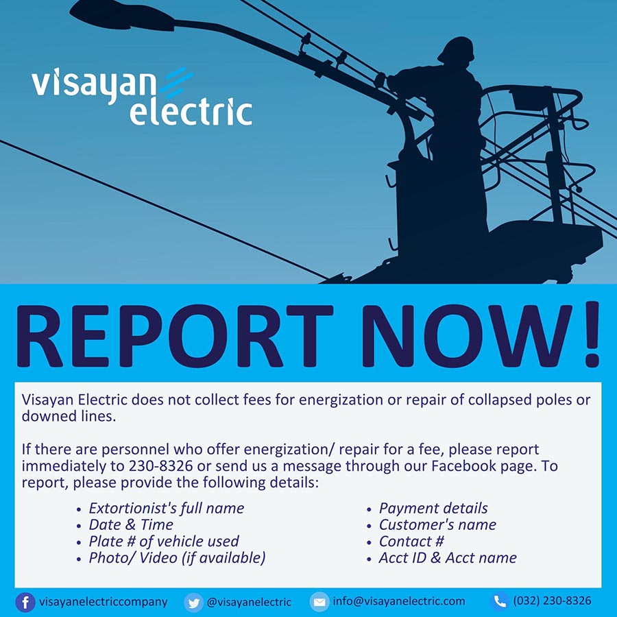 Visayan Electric taking action on unscrupulous linemen, contractors