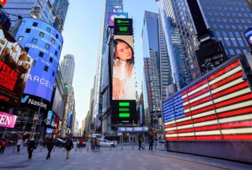 Clara Benin appears on billboard in New York City’s Times Square