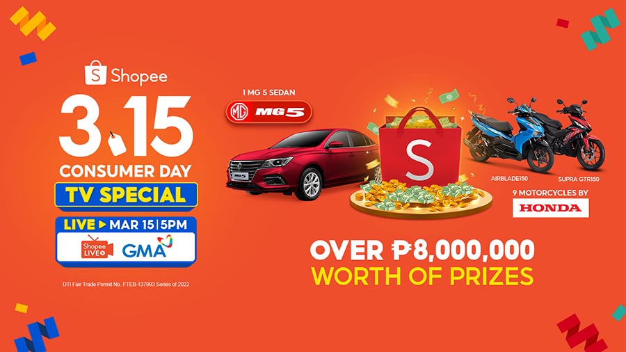 Shopee Celebrates Filipino Shoppers this 3.15 Consumer Day TV Special with Top Celebs and Over ?8 Million Worth of Prizes