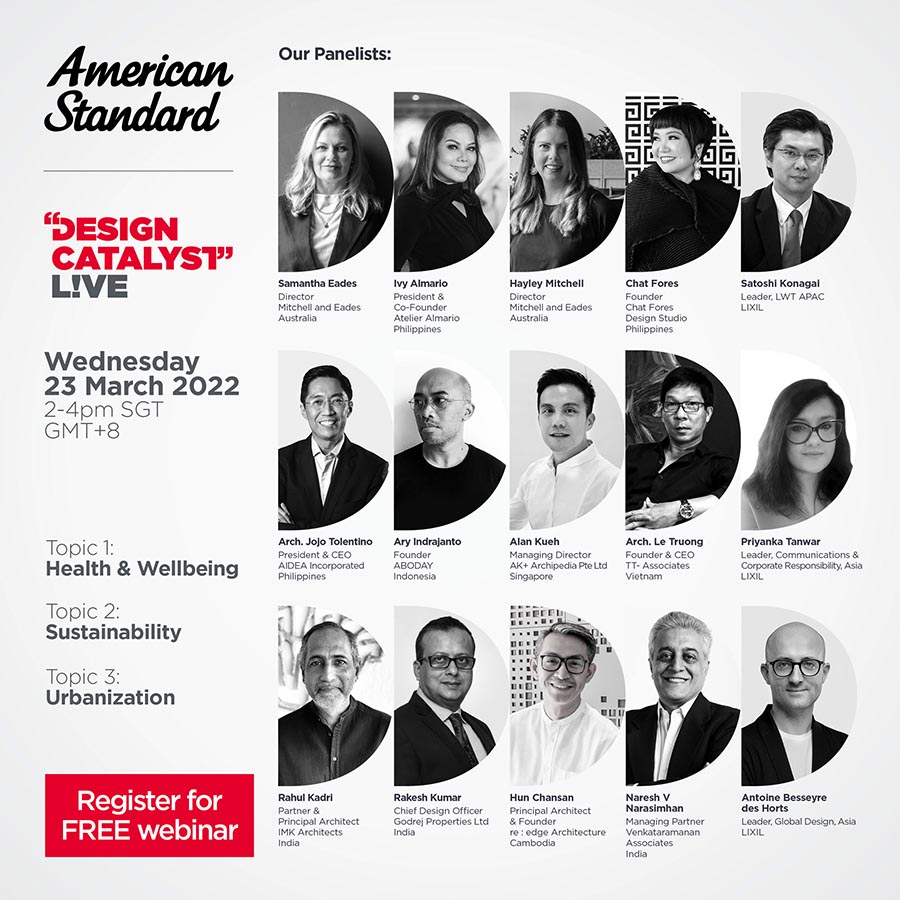 American Standard to host Design Catalyst L!ve, an industry event to inspire the future with purposeful design