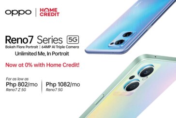 Home Credit offers the new OPPO Reno7 Series 5G on installment plan at 0% interest