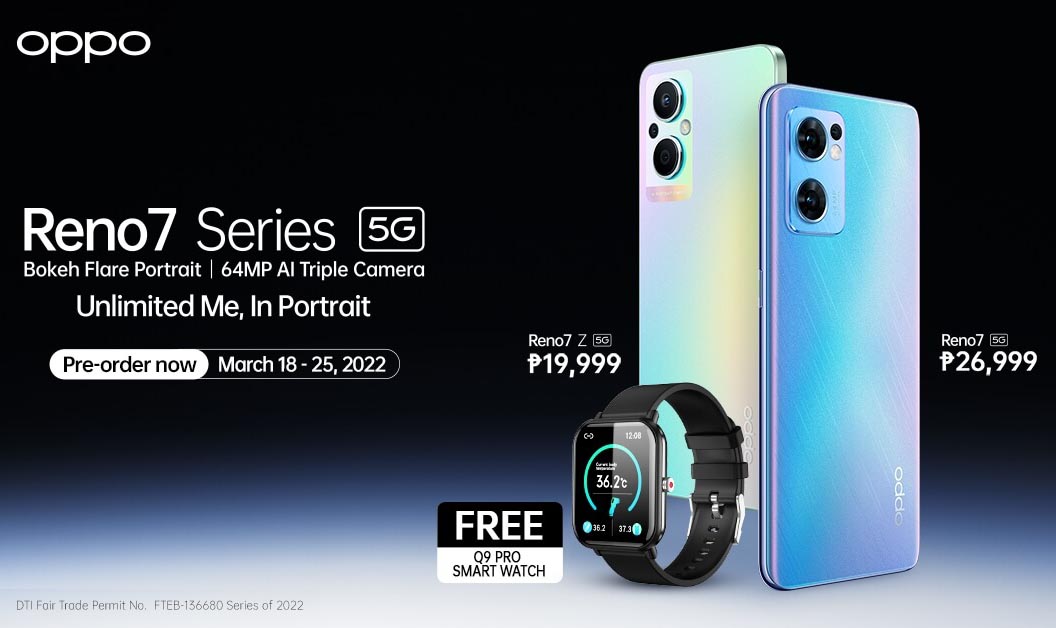 OPPO Reno7 Series 5G available on March 18, price starts at Php19,999
