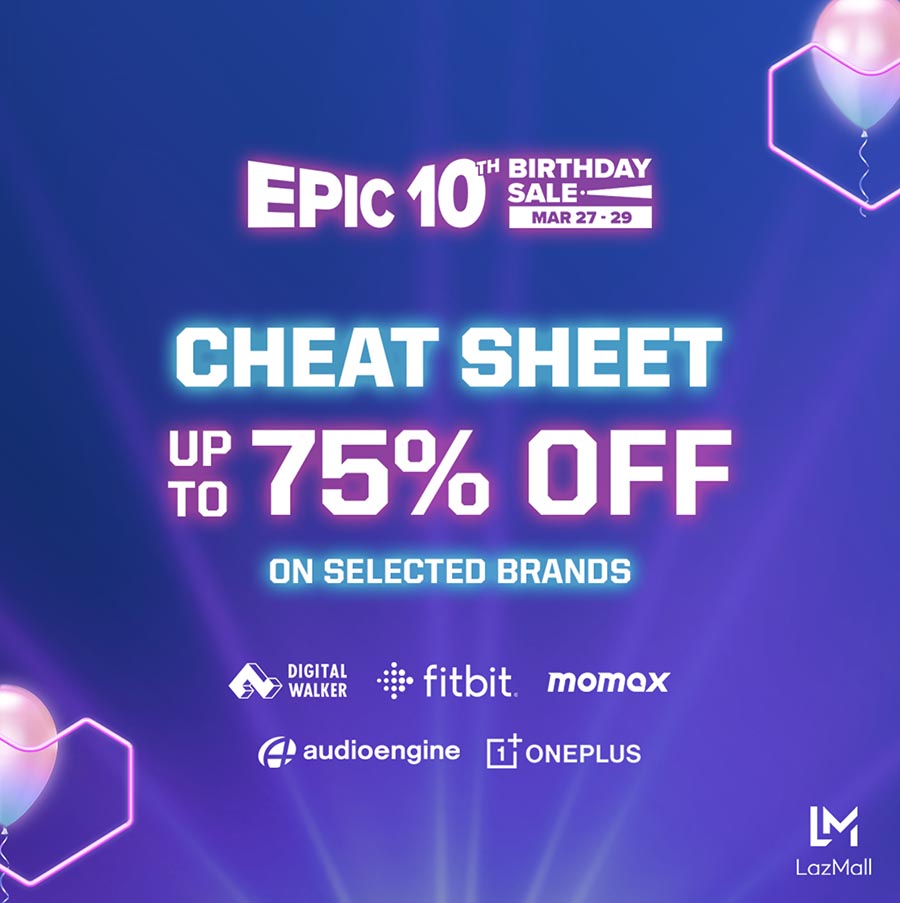 Up to 75% OFF on Beyond the Box and Digital Walker’s top best-selling brands on Lazada EPIC 10th Birthday Sale!