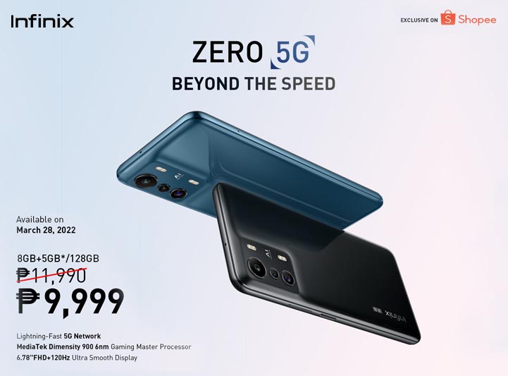 Early bird only-on-March-28 prices for  new Infinix ZERO 5G announced