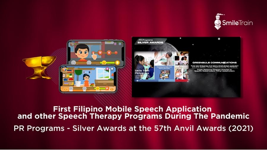 Smile Train Bags a Silver for the First-Ever Filipino Mobile Speech Application at the 57th Anvil Awards