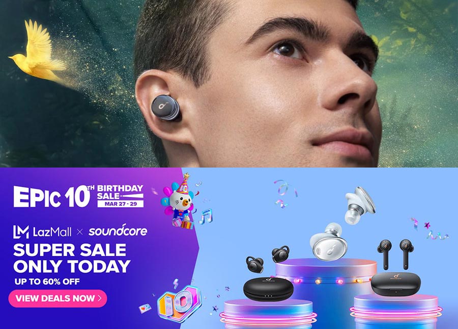 Soundcore goes on sale up to 60% discount  at the Lazada Birthday Sale
