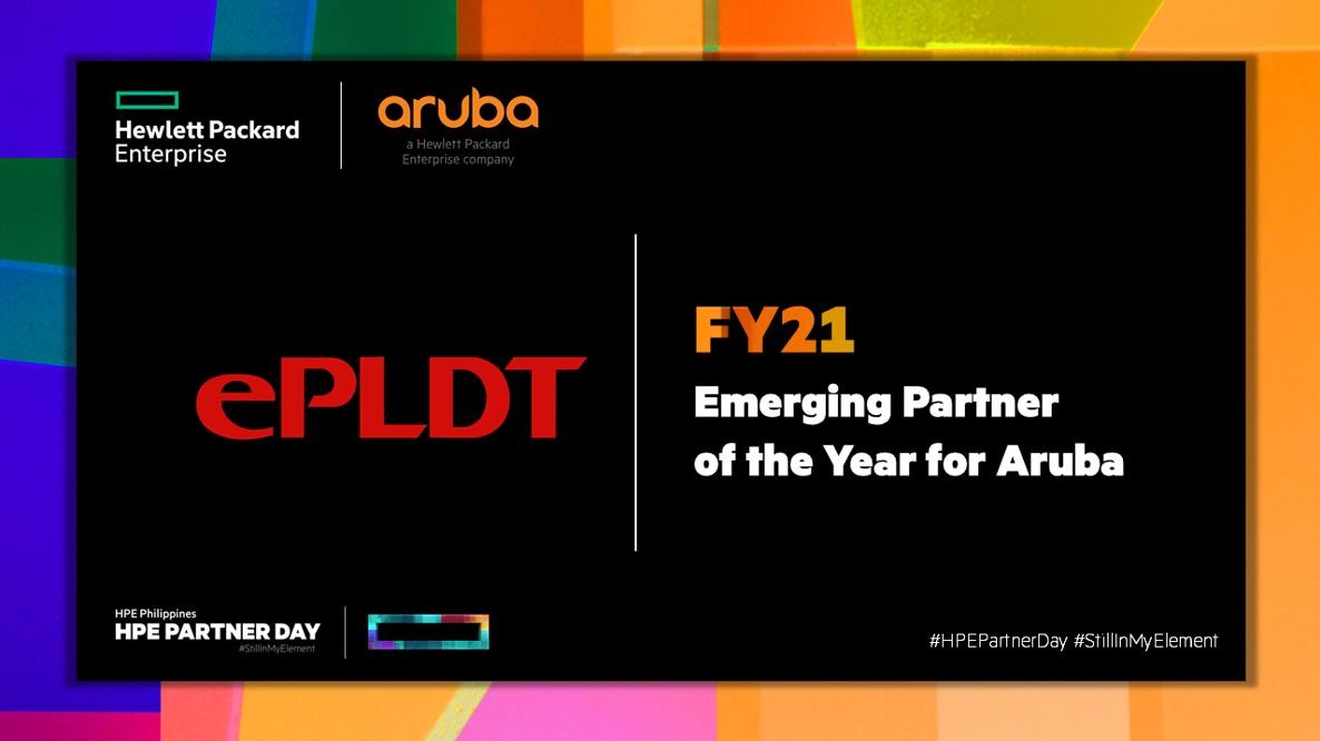 ePLDT receives Emerging Partner of the Year Award from Aruba Philippines