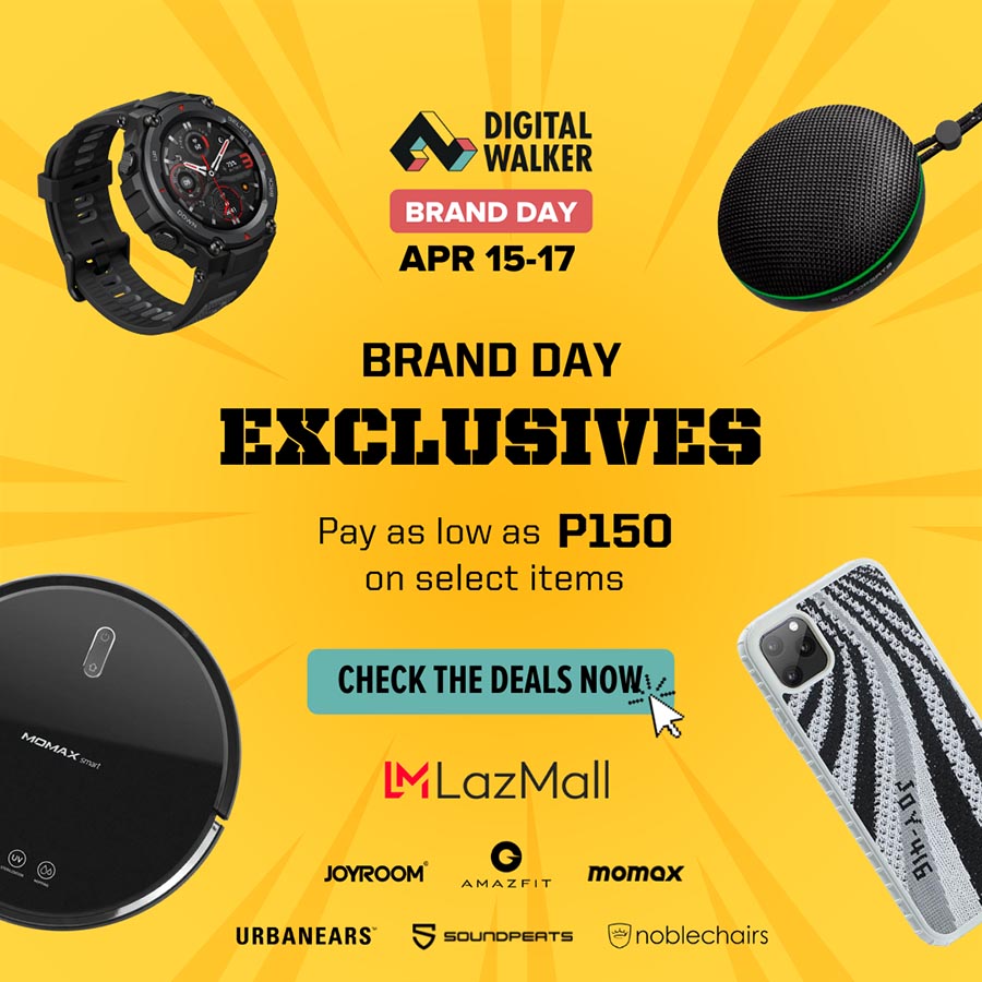 Celebrate Digital Walker Lazada Brand Day and pay as low as P150 on select products