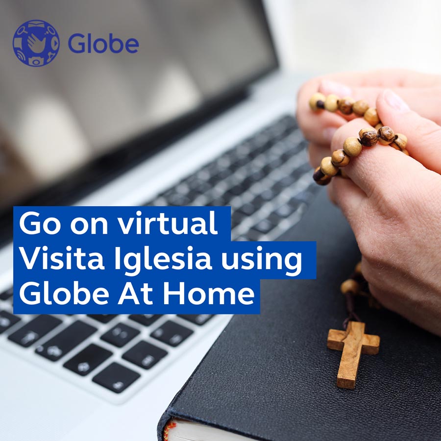 Go on virtual Visita Iglesia using Globe At Home