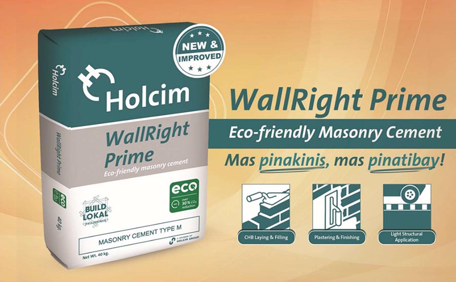 Holcim Philippines enhances masonry cement Holcim Wallright Prime for greater strength, versatile use