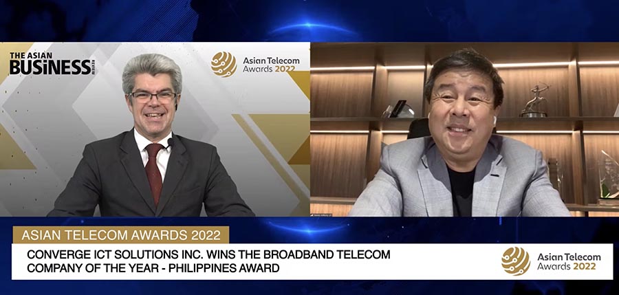 Converge hailed as the Broadband Telecom Company of the Year  at the Asian Telecom Awards 2022