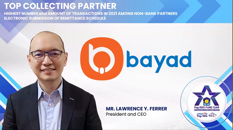 Bayad Recognized as Top Collecting Partner During the Pag-IBIG Fund StAR Awards